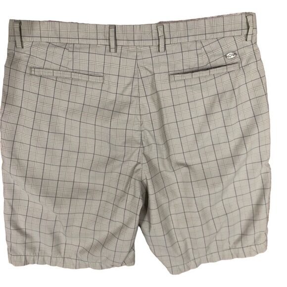 Greg Norman Golf Tan Plaid Men’s Shorts Flat Front Size 38 - Picture 2 of 8